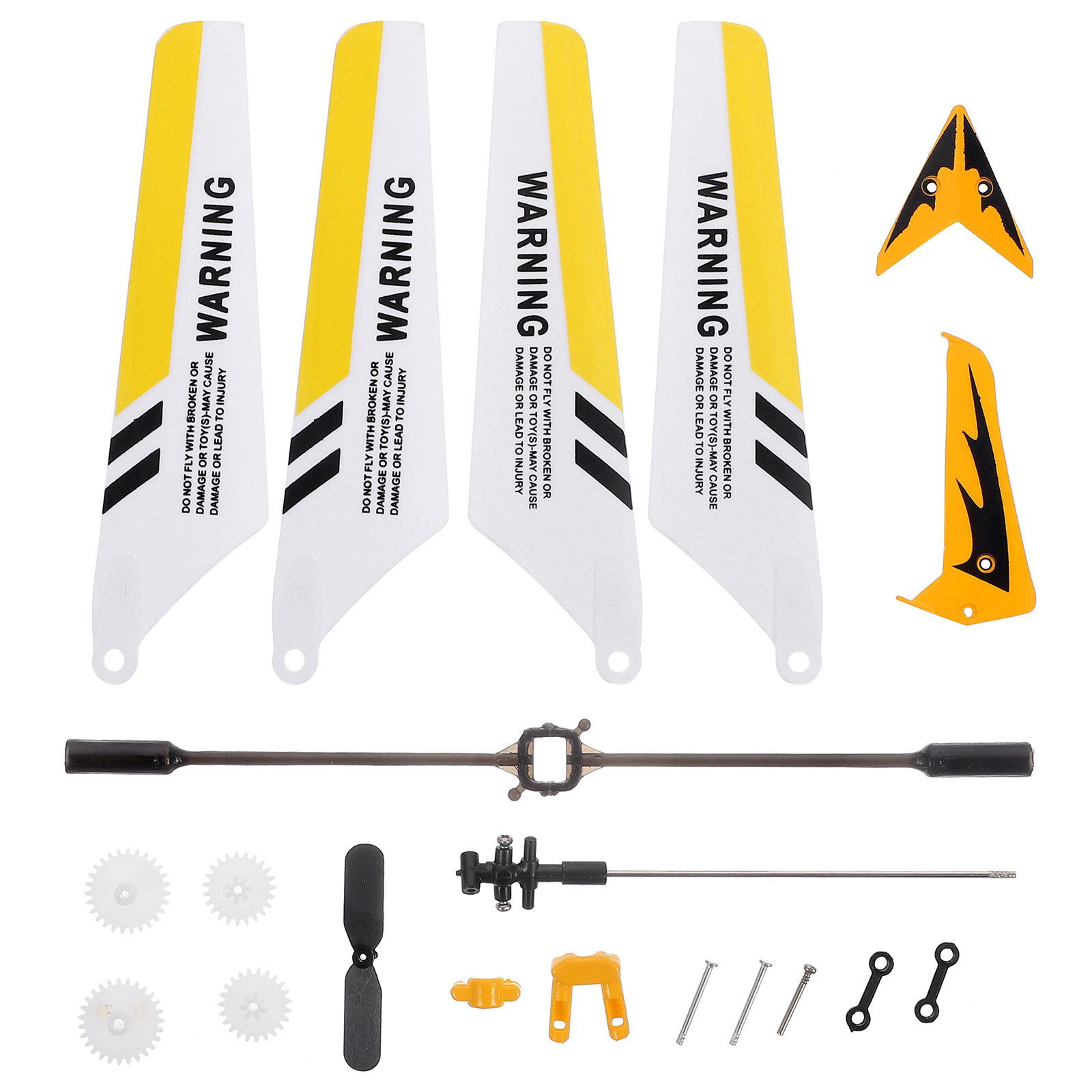 Rc Helicopter Blade - ชุดอะไหล่ทดแทนครบชุดสำหรับเฮลิคอปเตอร์ RC รุ่น S107 S107g สีเหลือง