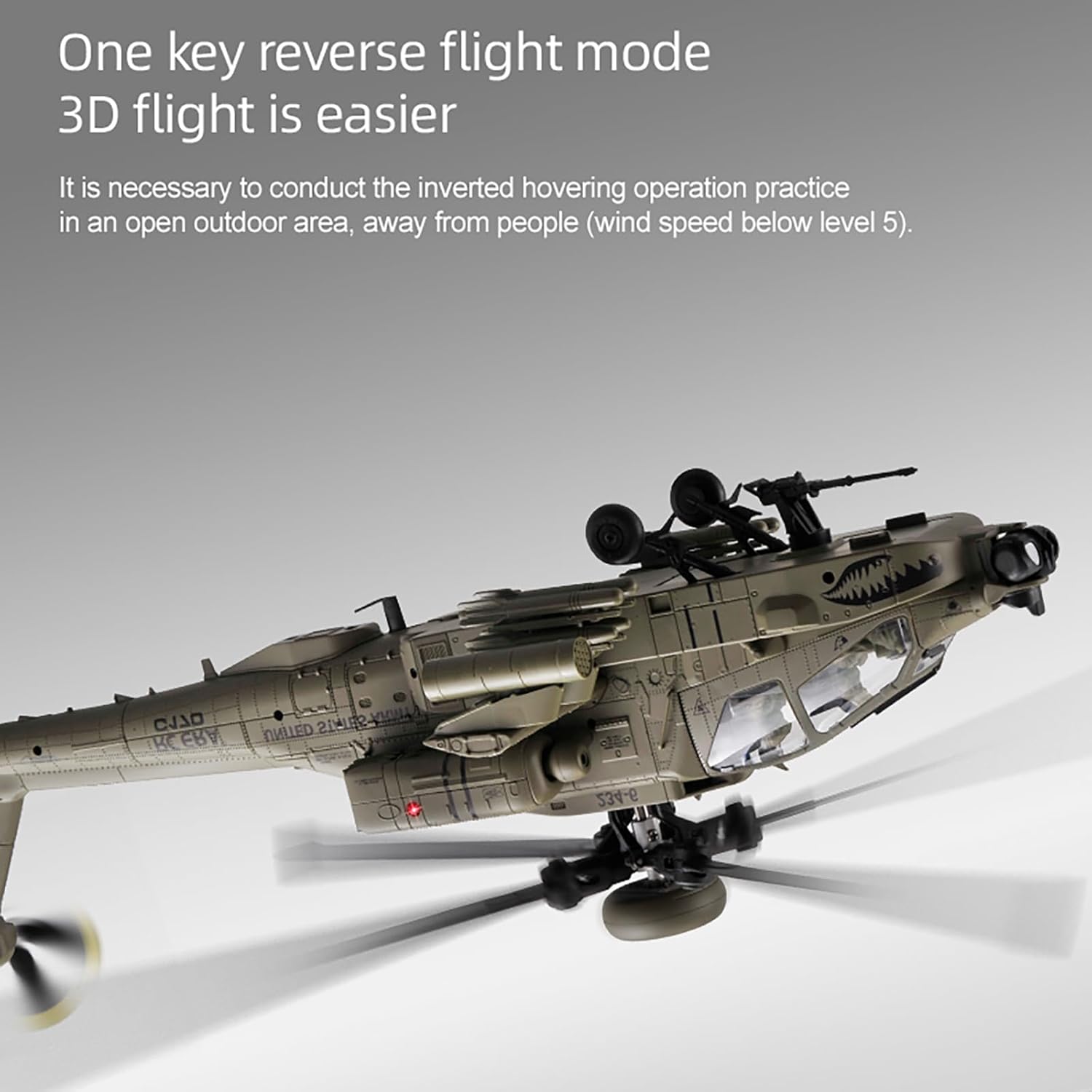 Rc Helicopter Large - เฮลิคอปเตอร์บังคับวิทยุ 310 มม. 6CH C170 AH-64D