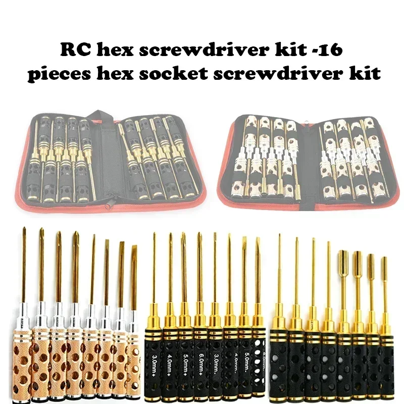 Rc Helicopter Tool Kit - ชุดไขควงหกเหลี่ยม RC - ชุดไขควงหกเหลี่ยม 16 ชิ้น